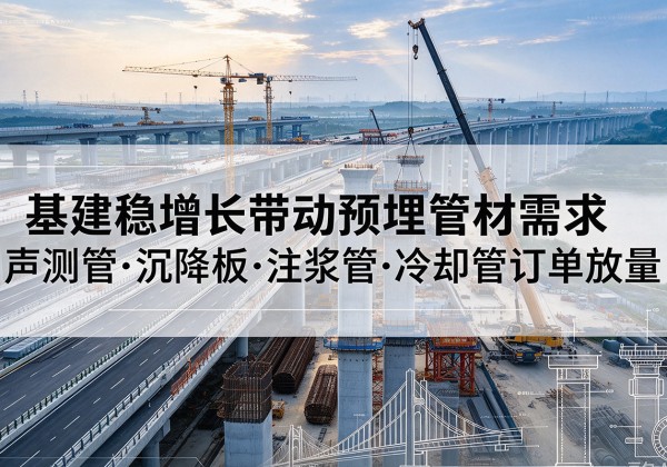 英德基建稳增长带动预埋监测管材需求，声测管、沉降板、注浆管订单持续放量