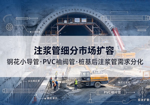 英德注浆管细分市场扩容，隧道钢花小导管、PVC 袖阀管、桩基后注浆管需求分化